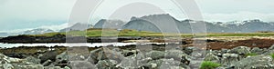 Panoramic view from Ytri Tunga Beach, Snaefellness, Iceland