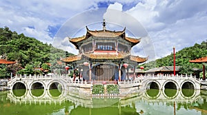 Panoramic view on Yuantong Temple, Kunming, Yunnan Province, China