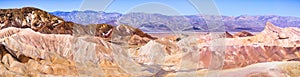 Panoramic view of Zabriskie Point in Death Valley National Park, California