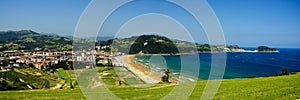 Panoramic view of Zarautz and Guetaria