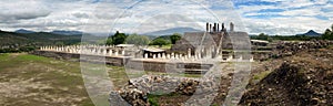 Panoramic views of the ancient Toltec ruins in the city of Tula. Mexico photo