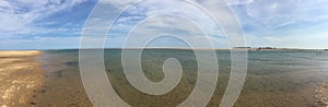 Panoramic views of the East Cost Shoreline, England, UK,