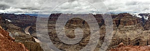 Panoramic and views of the Guano viewpoint in the Grand Canyon of the Colorado, in the state of Arizona in the USA.