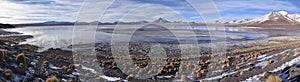 Panoramic views of Laguna Colorada and the Reserva Eduardo Avaroa, Uyuni, Bolivia photo