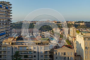 Panoramic views of Mediterranean coast, bay and photo