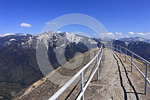 Sequoia National Park Panorama of Sierra Nevada Landscape from Moro Rock, California photo