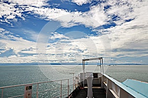 Panoramic views of the roadstead and transshipment area of the Port of Muara Pantai, Indonesia, January,2021