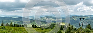 Panoramatické výhľady z vrcholu Veľkej Rače v Kysuckých Beskydách na severnom Slovensku