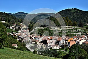 Panoramic wall of Camprodon. photo