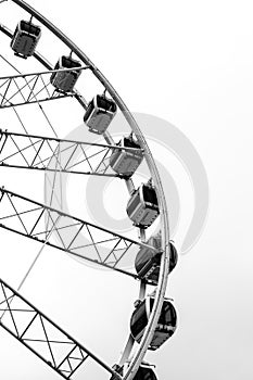 The panoramic wheel of the Victoria and Alfred Waterfront at sunset in Cape Town, South africa