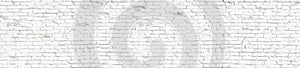 Panoramic white brick wall