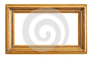 Panoramic wide ancient golden picture frame cutout