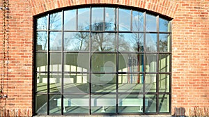 Panoramic windows of new commercial premises.