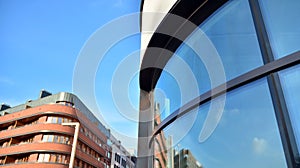 Panoramic windows of new commercial premises.