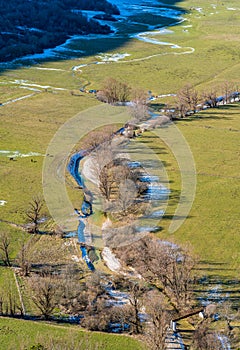 Panoramic winter sight from Opi, beautiful village in the Abruzzo region of Italy. photo