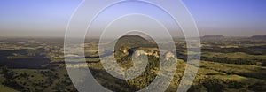 Panoramica with drone of Indian stone in the region of Botucatu. Interior of the state of SÃÂ£o Paulo. Brazil photo