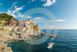 Panoramica of Manarola City, Le Cinque Terre photo