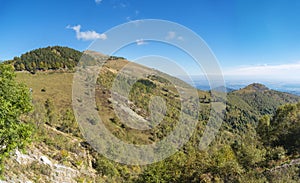 The Panoramica Zegna viewpoint, Piedmont, Northern Italy. Color image photo