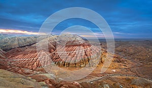 Panoramicl view of Aktau Mountains, Altyn Emel, Kazakhstan photo