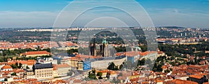 Panoramik Aerial View Of Prague City From Petrin Hill