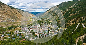 Panorma of historic Georgetown, Colorado