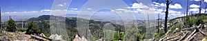 Panorma view of the Santa Catalina Mountains from Mount Lemmon Tucson Arizona
