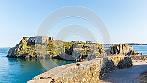 Panoroma of Tenby, Wales, UK