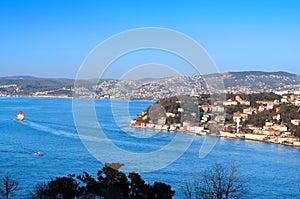 Panoromic view of Bosphorus, Istanbul photo