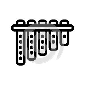 Panpipe icon or logo in  outline