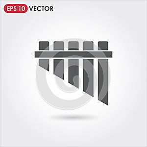 panpipe single vector icon