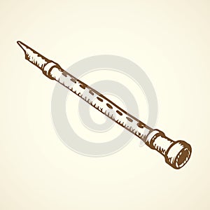 Panpipe. Vector drawing