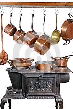 Pans and stove three