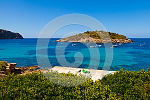 Pantaleu Island in Gemec Cove, San Telmo, Mallorca photo