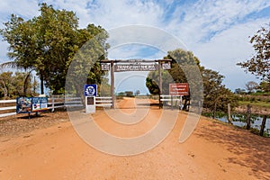 Pantanal entrance gate, Brazilian landmark