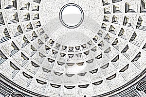 Pantheon Ceiling in Rome