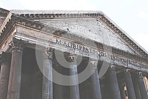 The Pantheon, a old ancient building in Rome/Italy.