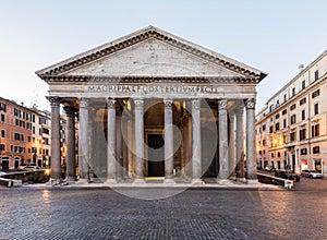 Pantheon at sunrise, Rome, Italy