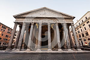 Pantheon at sunrise, Rome, Italy