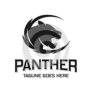 Panther animal head logo design