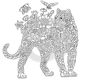Panther coloring page
