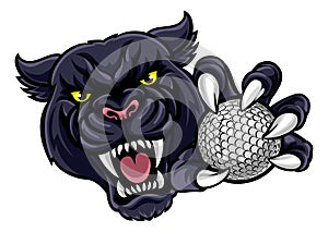 Panther Cougar Jaguar Cat Golf Ball Mascot