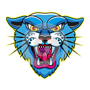 Panther Face.Panther Head Mascot Illustration