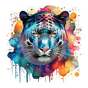 Panther head for Sublimation Printing on clean background. Wild Animals.