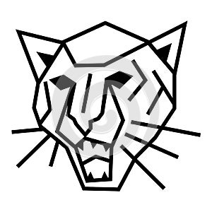 Panther icon vector. Flat icon stock.