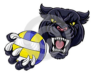 Panther Jaguar Leopard Volleyball Ball Claw Mascot