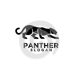 Panther lurk black logo icon design vector illustrator simple