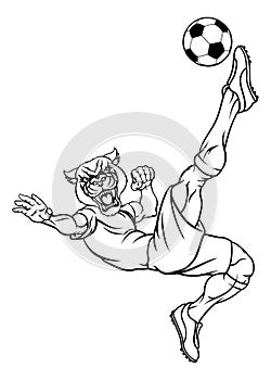 Panther Soccer Football Player Sports Mascot