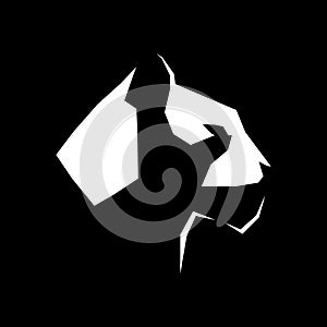 Panther symbol on black backdrop
