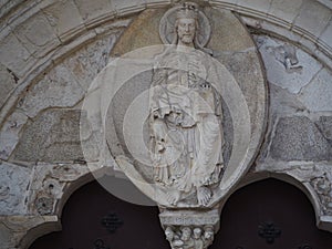 Pantocrator on Hazelnut, Cathedral of Santa Maria de Lugo, Galicia, Spain, Europe