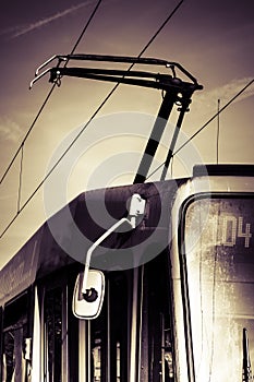 Pantograph of a tram